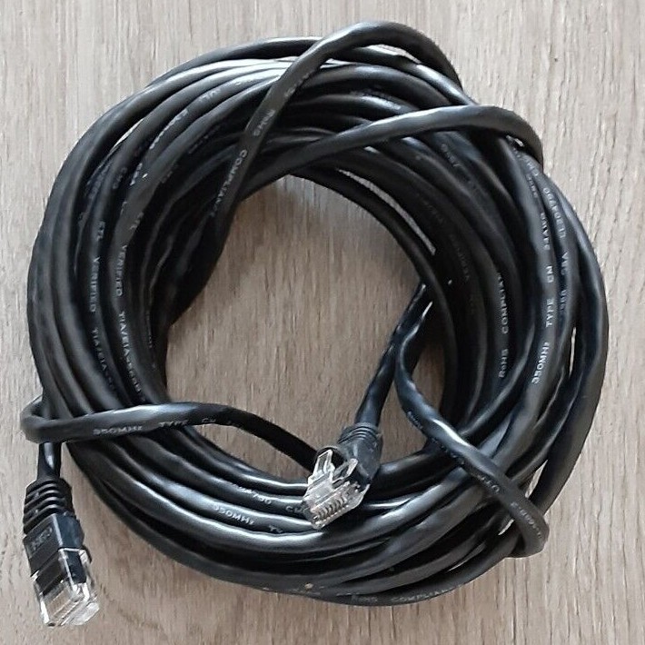 Cat 5e Ethernet Cable – 20 Feet – Black, 350Mhz, UTP