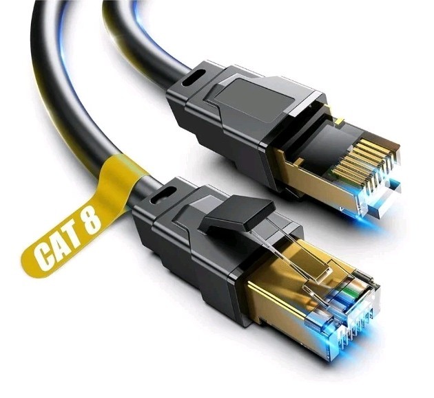 10ft Cat 8 Ethernet Cable RJ45 Super Speed 40Gbps Patch LAN Network Gold Plated