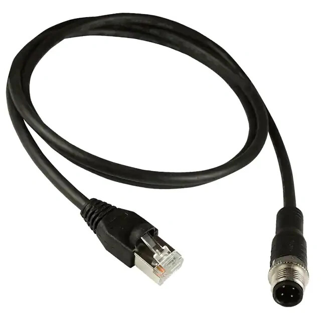 ASI-M12-RJ45-11103 Cable Assembly M12 Connector to RJ45 Male Connector 3 Meter