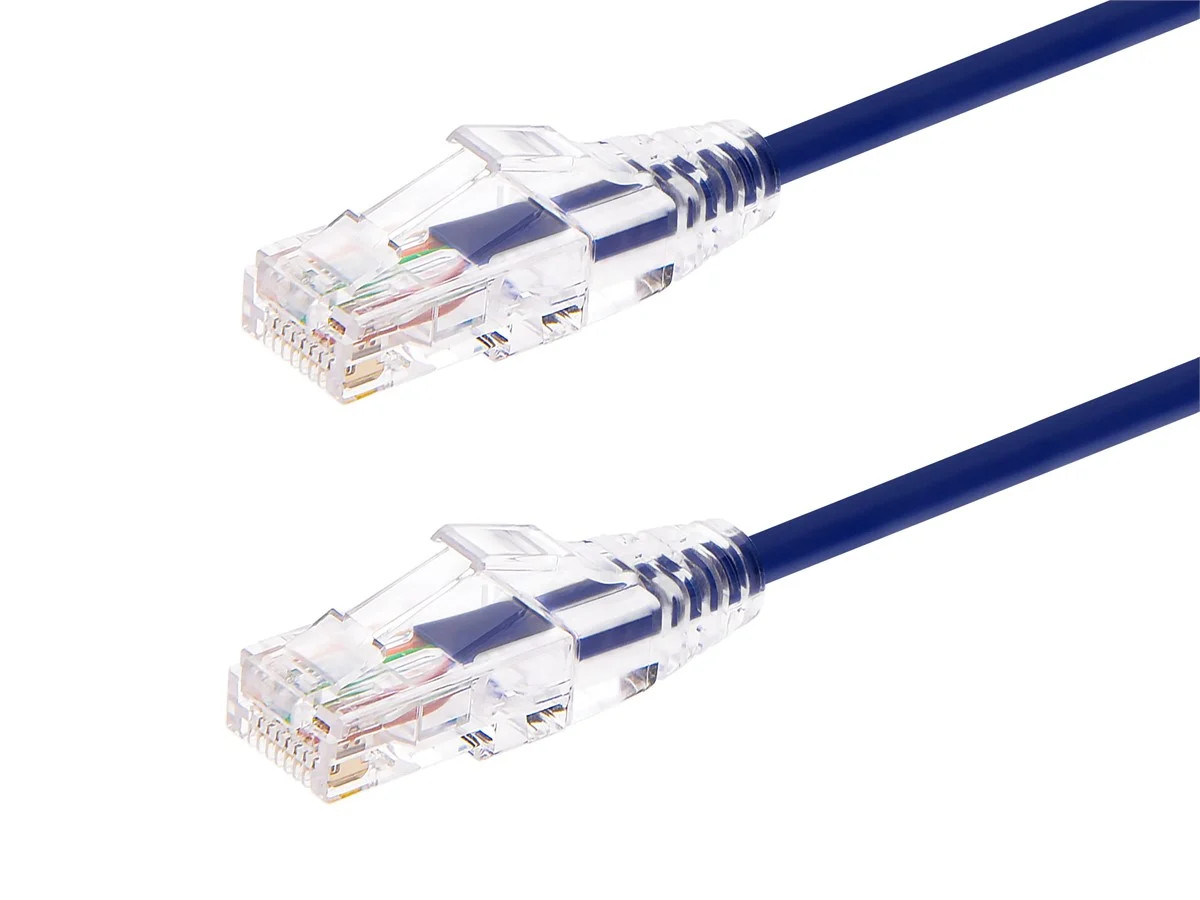 Monoprice Cat6 Ethernet Patch Cable – 0.5 feet – Purple | Snagless RJ45 Stranded