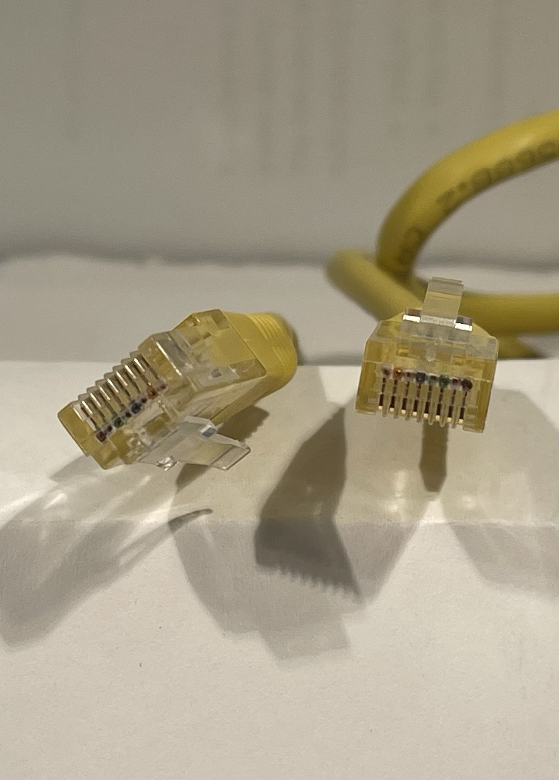 5 Foot Ethernet Cable/Cord Yellow – Cat5, 30V, 24AWG Network Patch Cord – NEW
