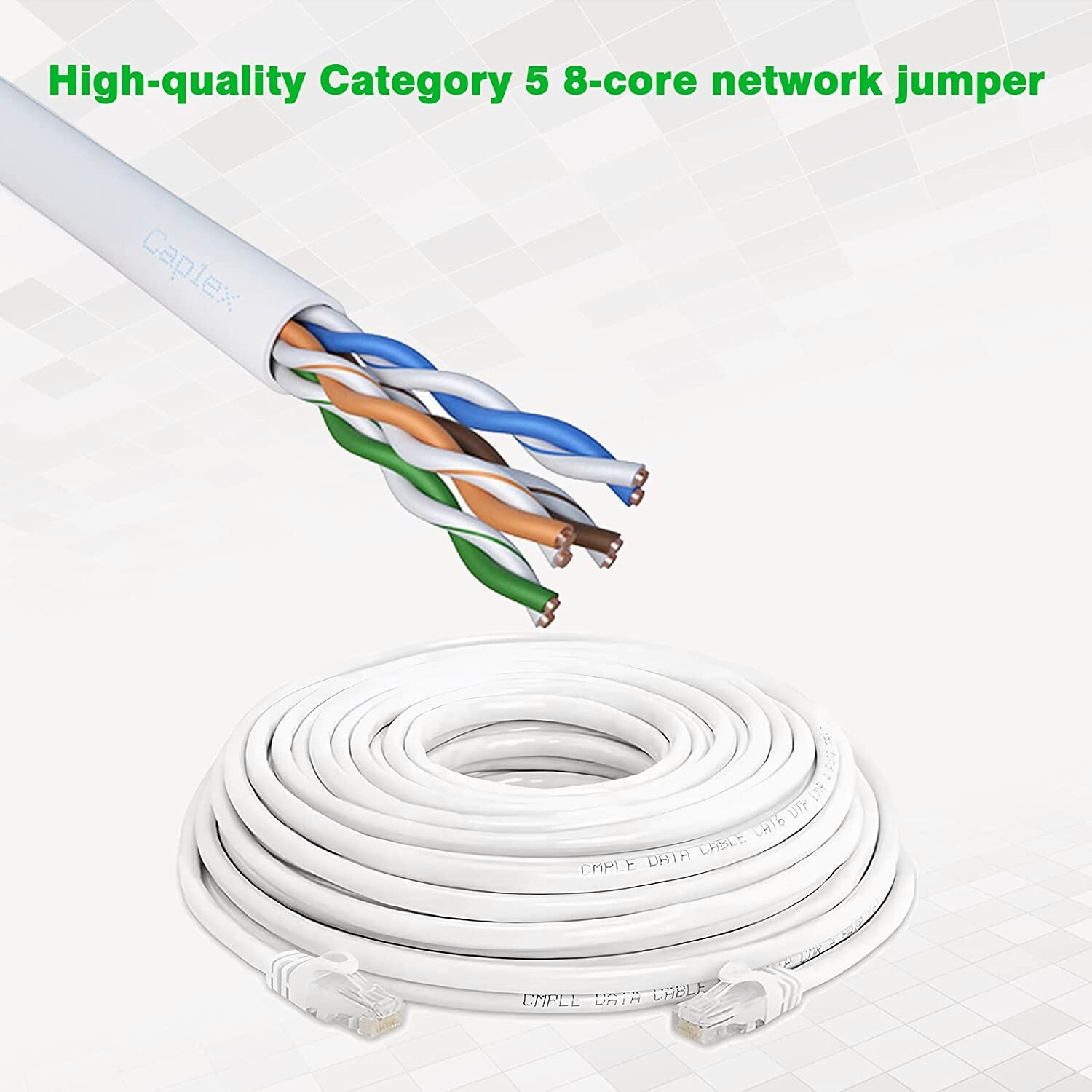 Cat 5 Ethernet Cable High Speed Patch Internet Cable Lan Rj45 10ft 60ft 100ft