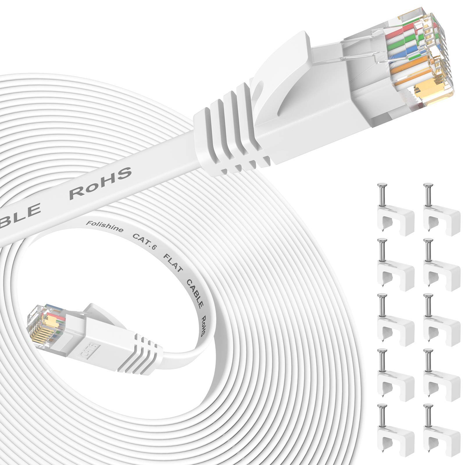 Ethernet Cable 25 ft, Cat 6e/Cat6 Ethernet Cable High Speed with Network Patc…
