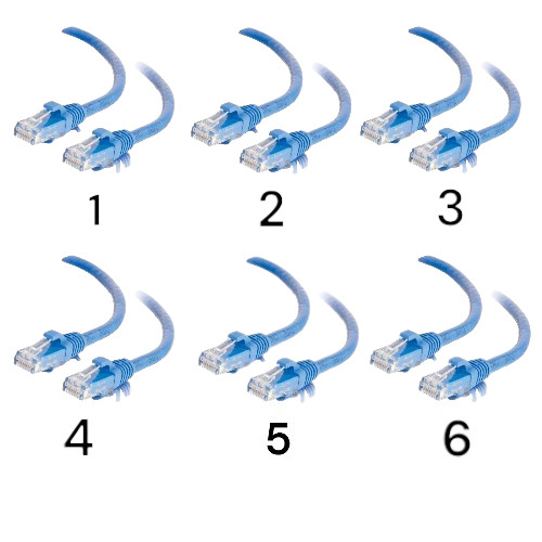 (LOT Of 6 ) – 3ft – Cat6 Snagless Unshielded (UTP) Ethernet Network Patch Cable