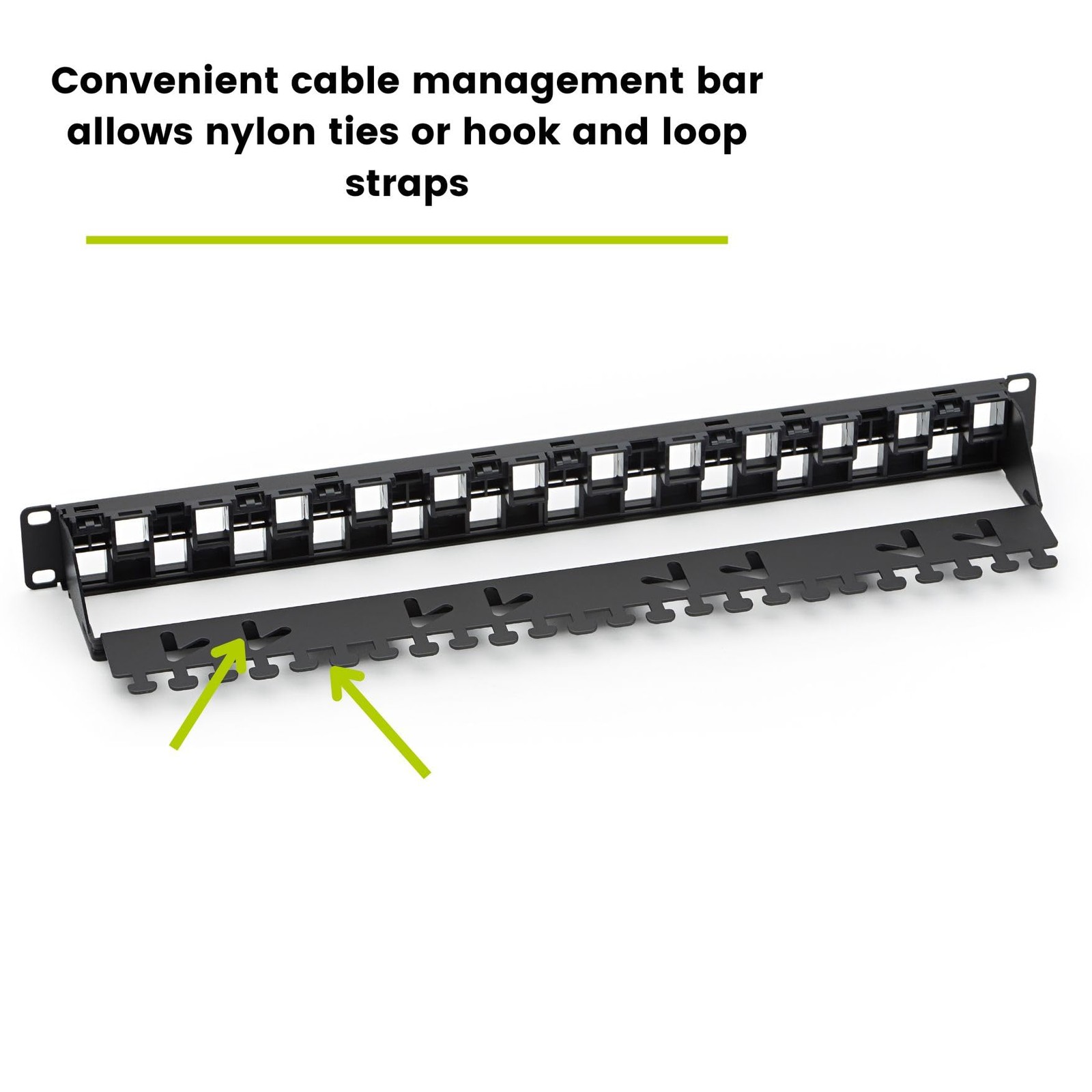 trueCABLE 3-D Staggered 24 Port 19” Toolless Modular Patch Panel, Unshielded,…