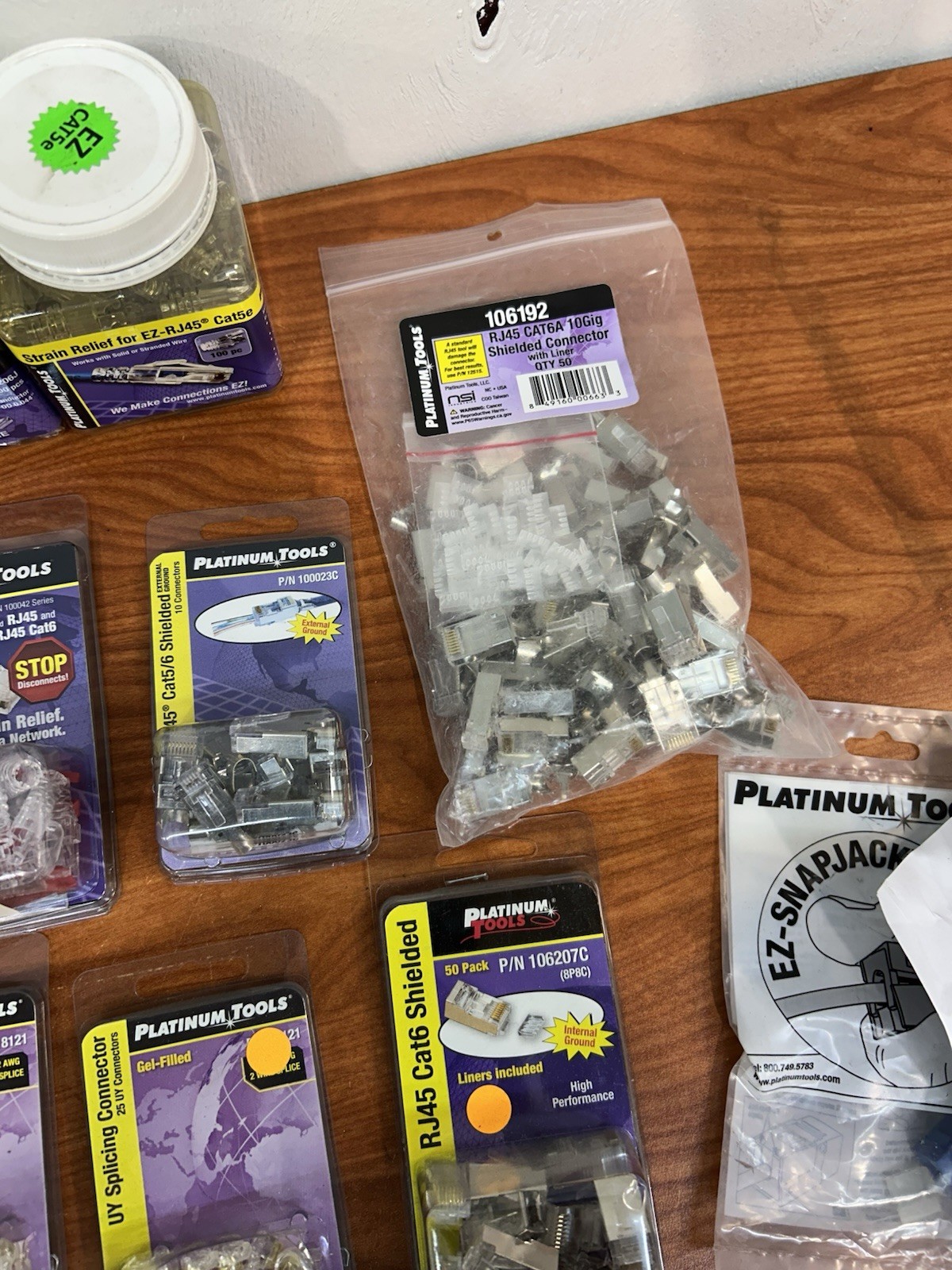 Platinum Tools, Bulk Lot Of Connectors And Other Items. All New In Packages JD