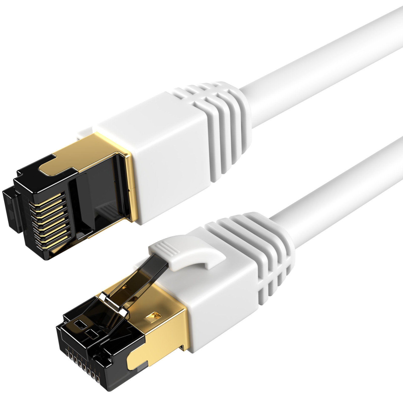 CAT8 Ethernet Cable Super Speed 40Gbps LAN Wire White 0.5FT- 75FT Multipack LOT