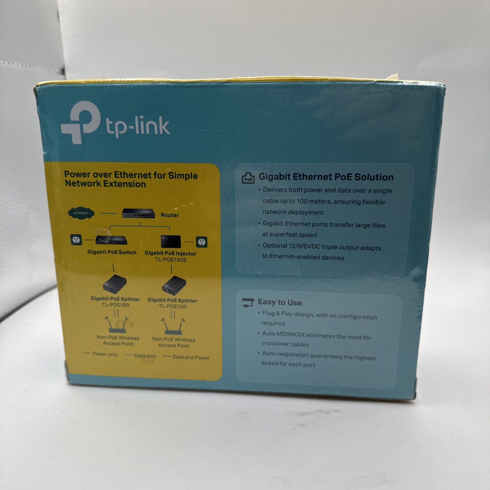 TP-LINK TL-POE10R Gigabit PoE Splitter Adapter – New
