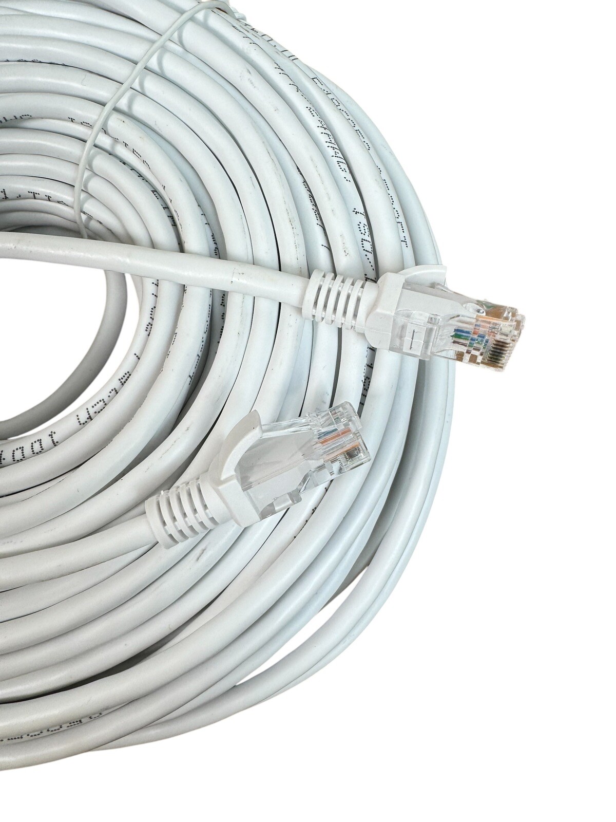 Cat-5e UTP Ethernet Network Cable RJ45 Lan Wire White 100FT