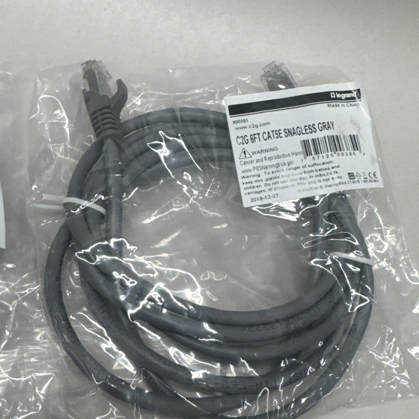 3x 6FT CAT5E SNAGLESS UNSHIELDED (UTP) NETWORK ETHERNET CABLE LEGRAND C2G 00385