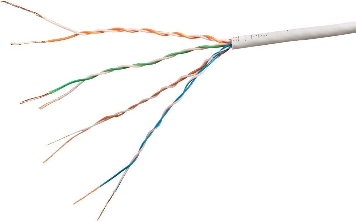 Cat.6A Ethernet Patch Blue & Withe Cable Slim 28AWG Copper RJ-45 LAN Network