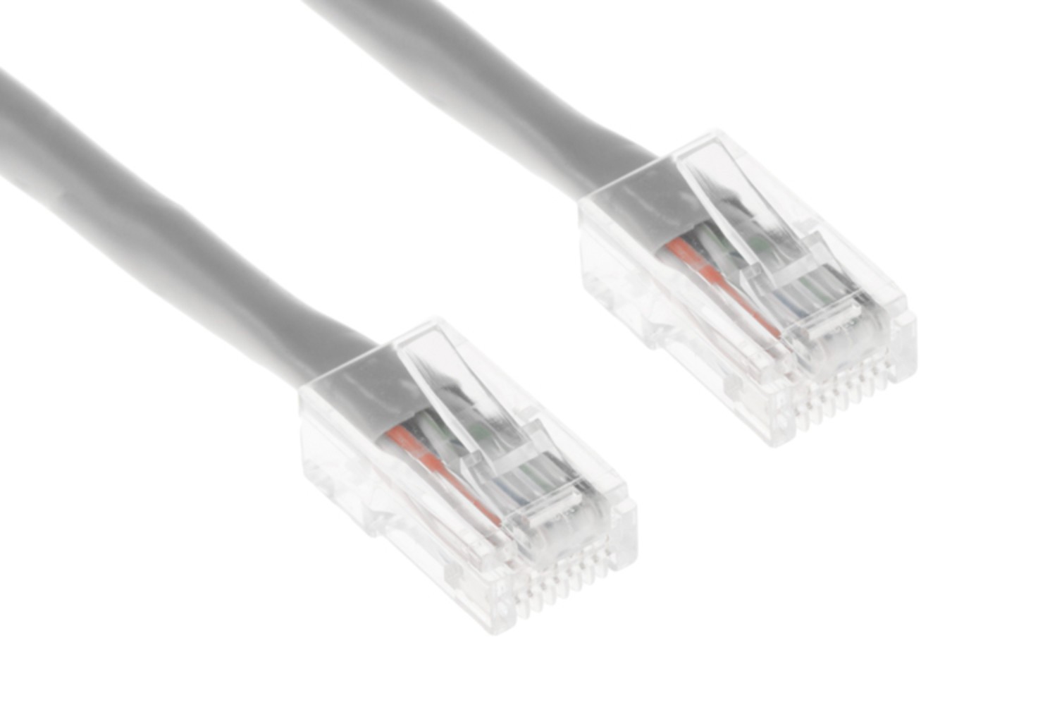 CAT6 Ethernet Patch Cable, Non-Booted, 1 Foot, Gray – Lifetime Warranty