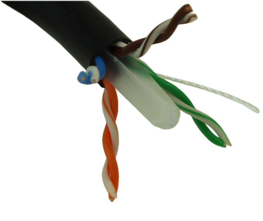 1000ft CAT6E Bulk Network Cable UTP/CMR 550Mhz Unshielded Solid Black