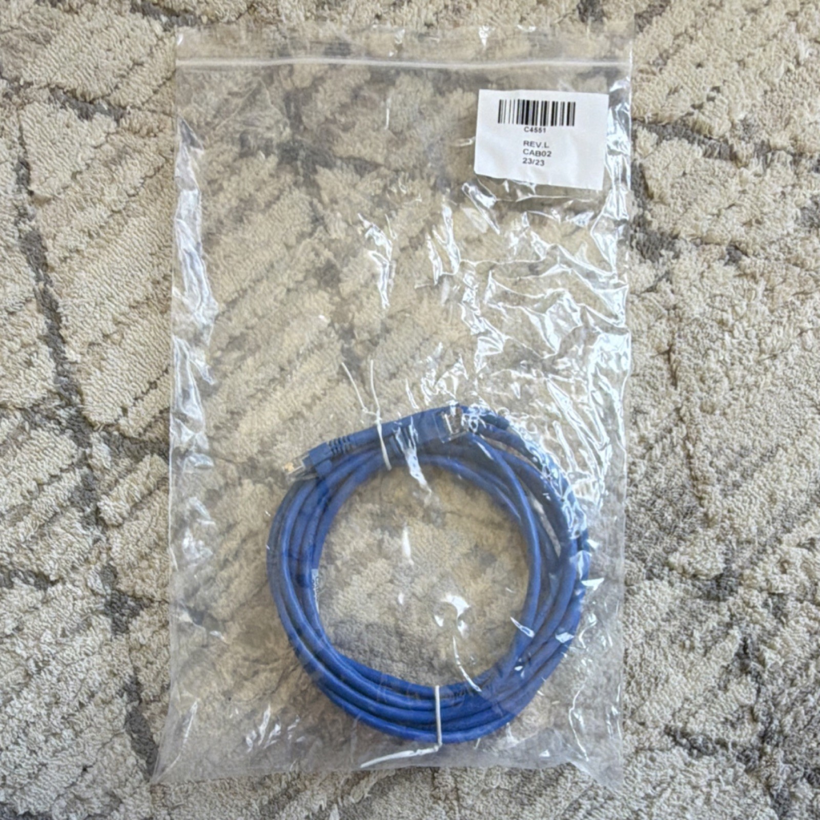 Blue Ethernet Patch Cable RJ-45 to RJ-45 Male Connectors, Network Cable, CAB02
