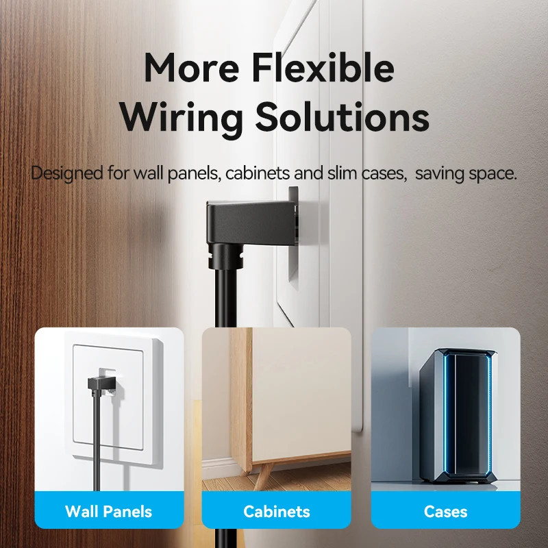 Vention CAT6 Ethernet Cable 90 Degree 1000Mbps 250MHz LAN Network Cord 1-10m