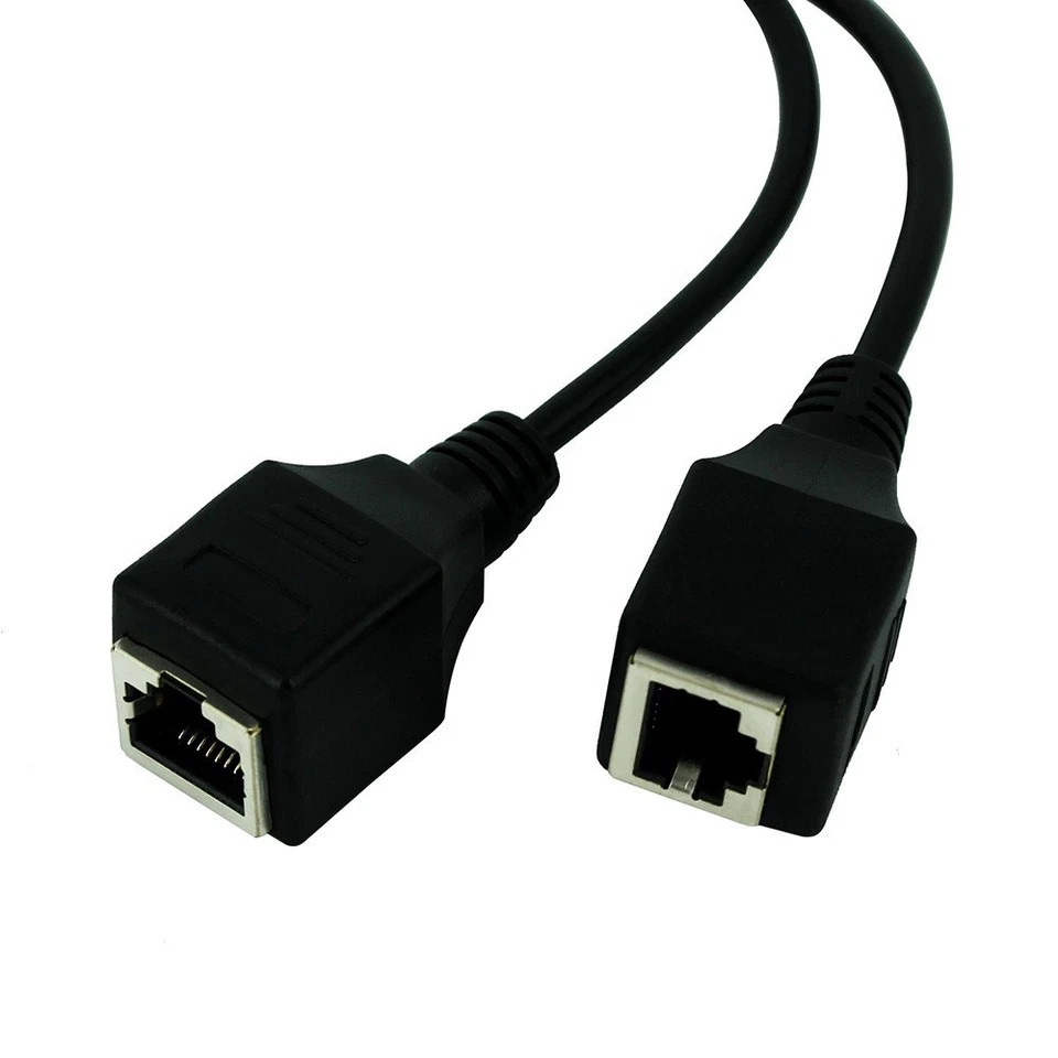 RJ45 Ethernet Splitter Cable 1 to 2 Way LAN Network Adapter Cat6 Cat5e Connector