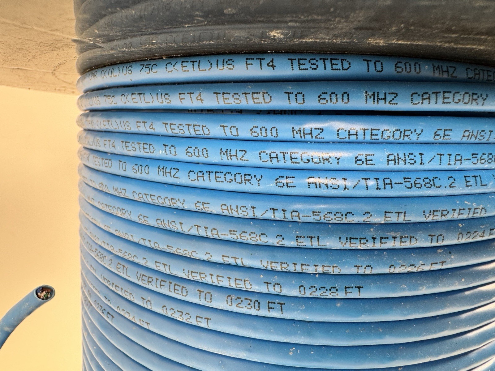 500+ Feet Total Of Cat6e Cable ANSI/TIA-568C.2 23 Awg 600MHz Network ETL UTP