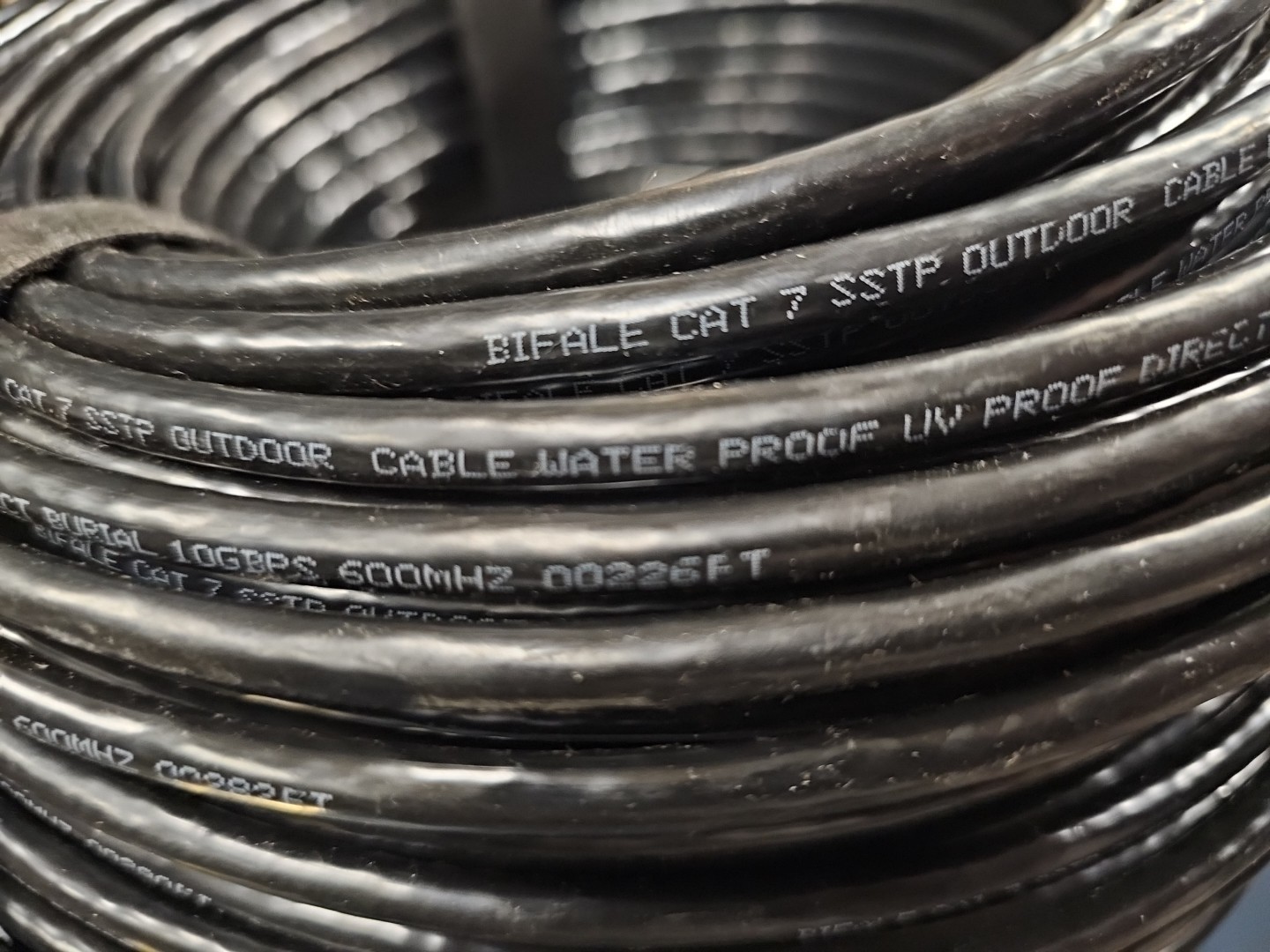BIFALE CAT 7 SSTP OUTDOOR CABLE WATERPROOF 400′