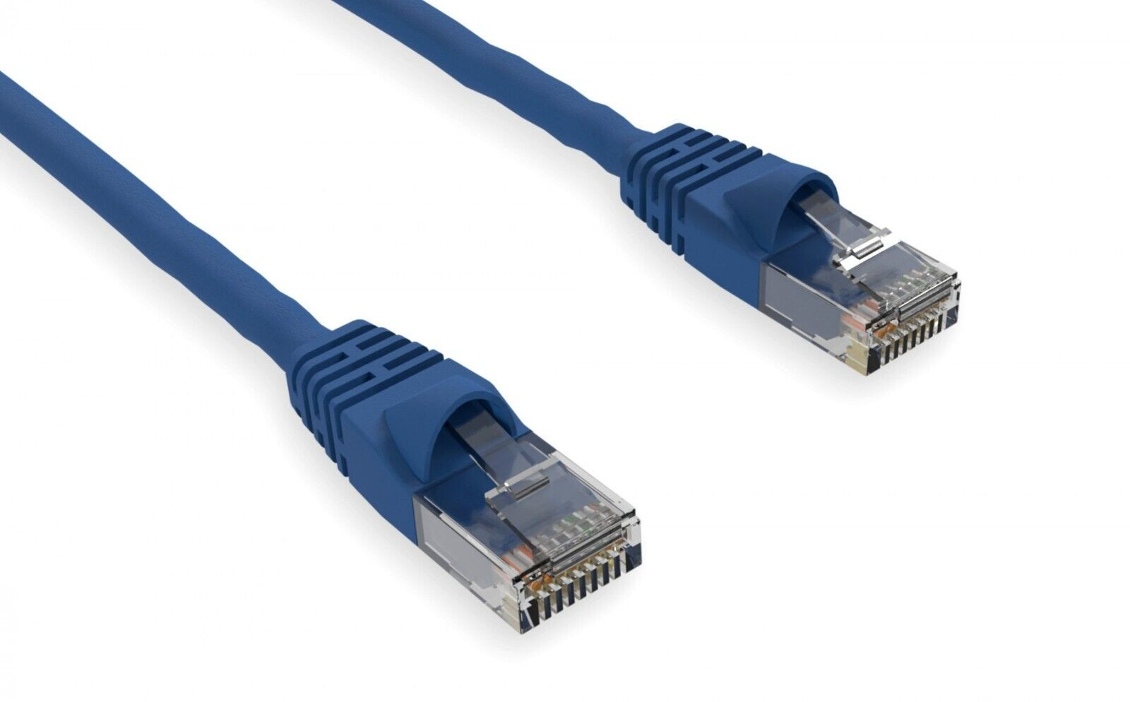 1ft Cat6 UTP Ethernet Patch Cable molded boots Pure Copper Blue Lot of 1, 5, 10