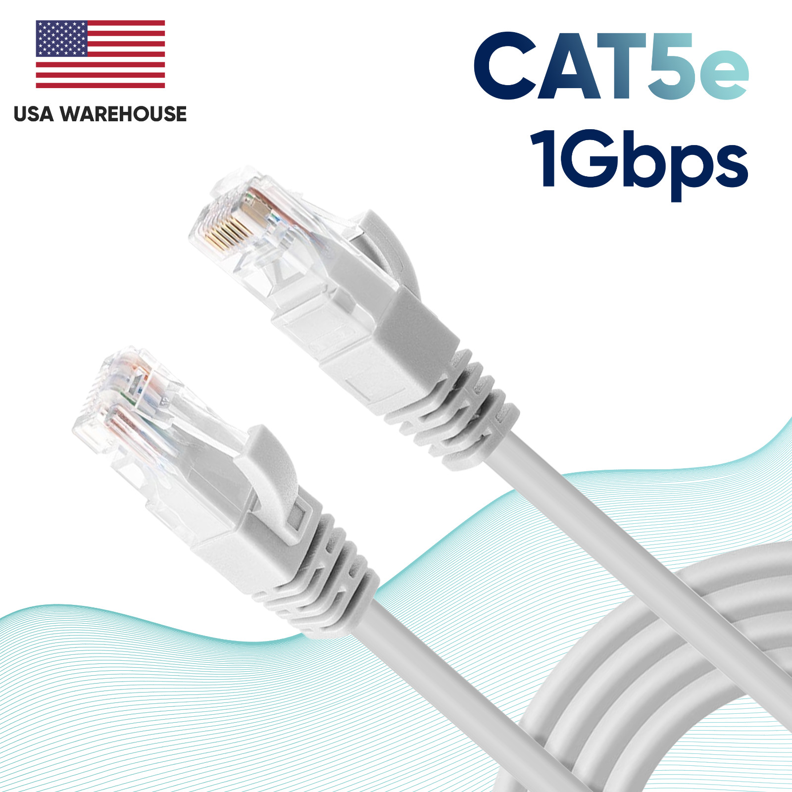 CAT5 Ethernet Internet Cable Network 1.5 3 5 7 10 15 25 30 50 75 100 200 Lot