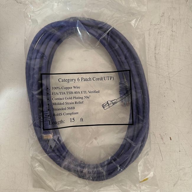 SF Cable CAT6-15-PUR 15ft Patch Network Cable – Snagless – Cat 6