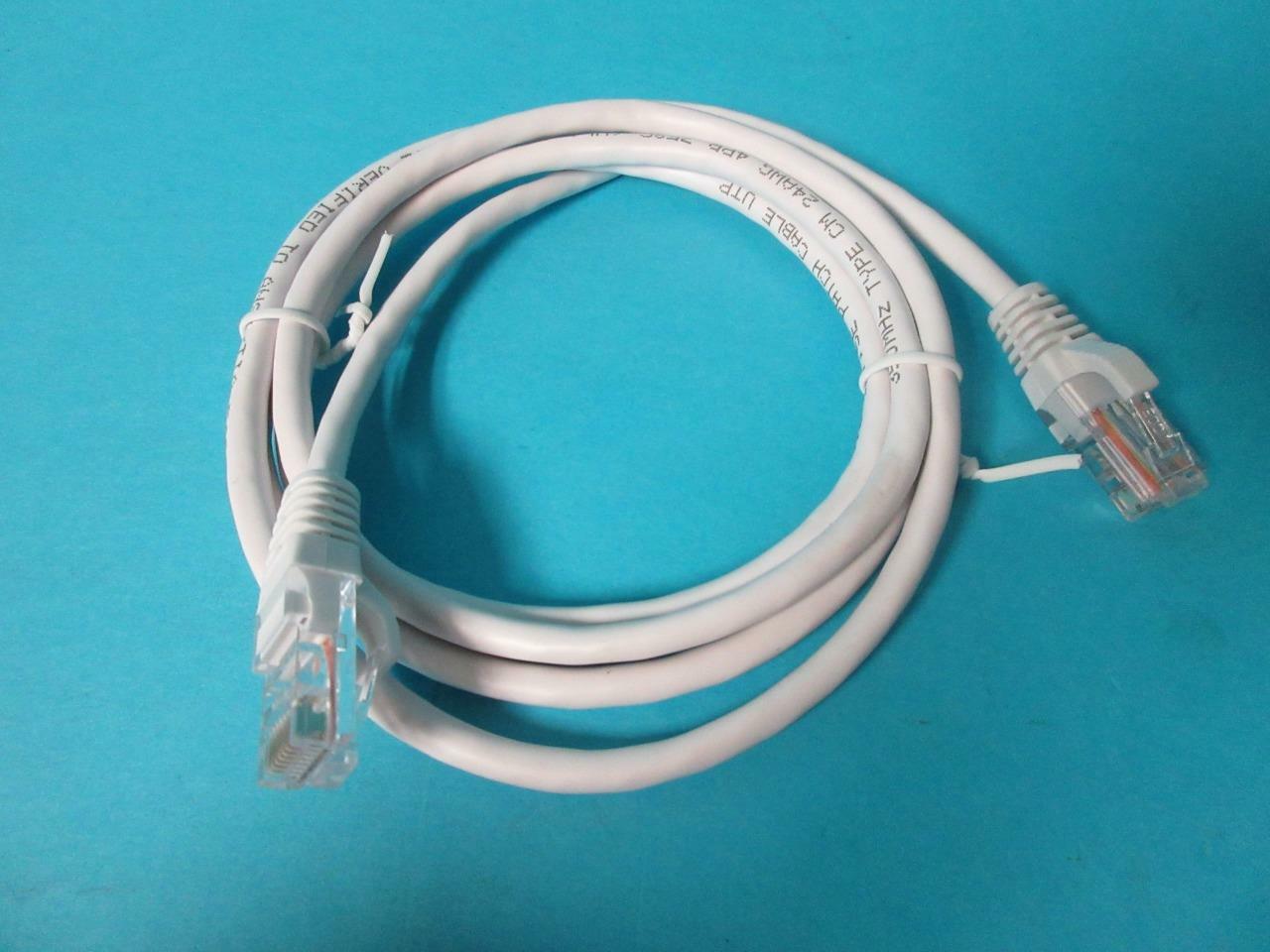 LOT OF 9 NEW QUICKTRON #77864 5 FT WHITE BOOTED CAT5E 350MHZ ROHS 570-125-005