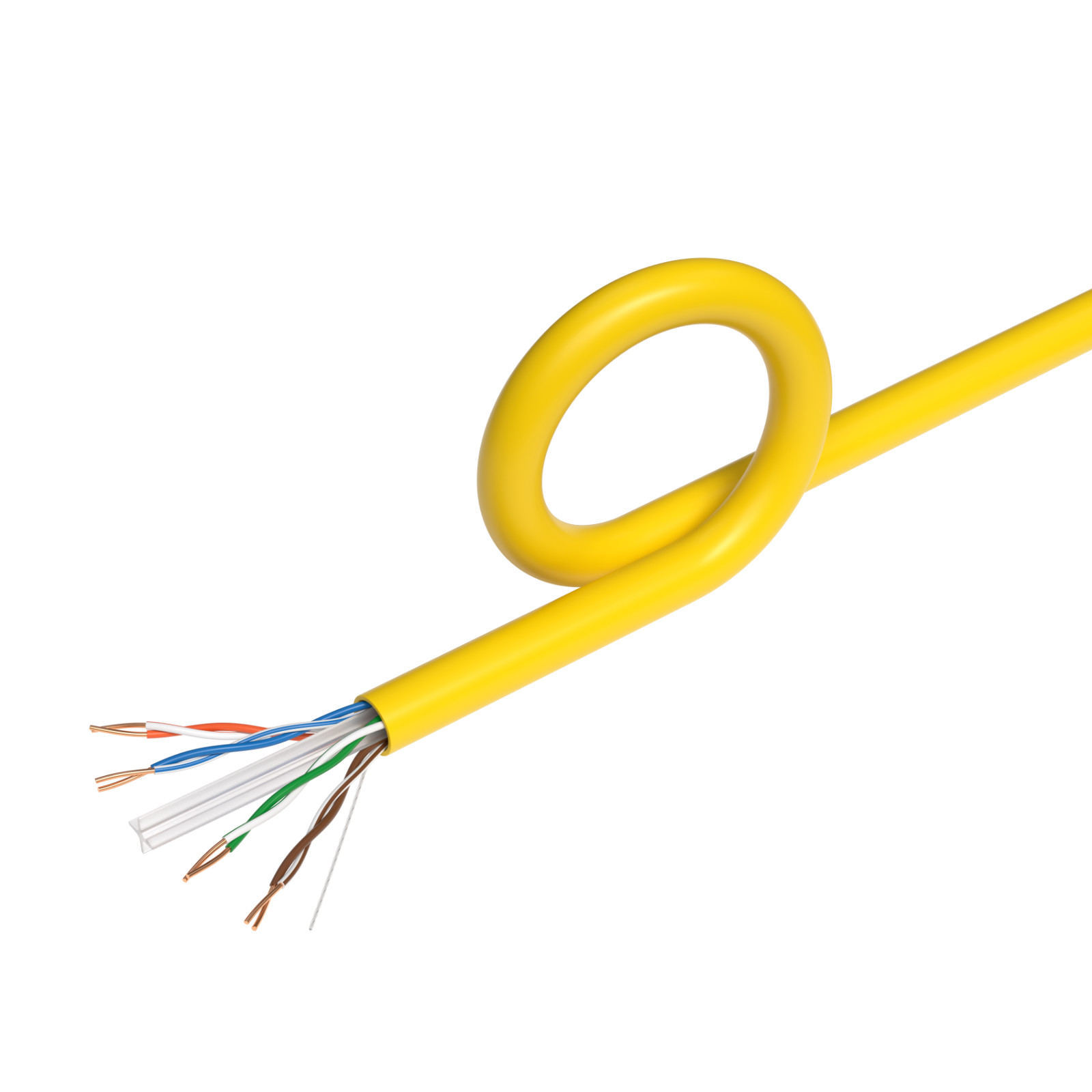 1000FT CAT6 Yellow Ethernet Cable UTP Solid CCA 23AWG RJ45 LAN Network Bulk Wire