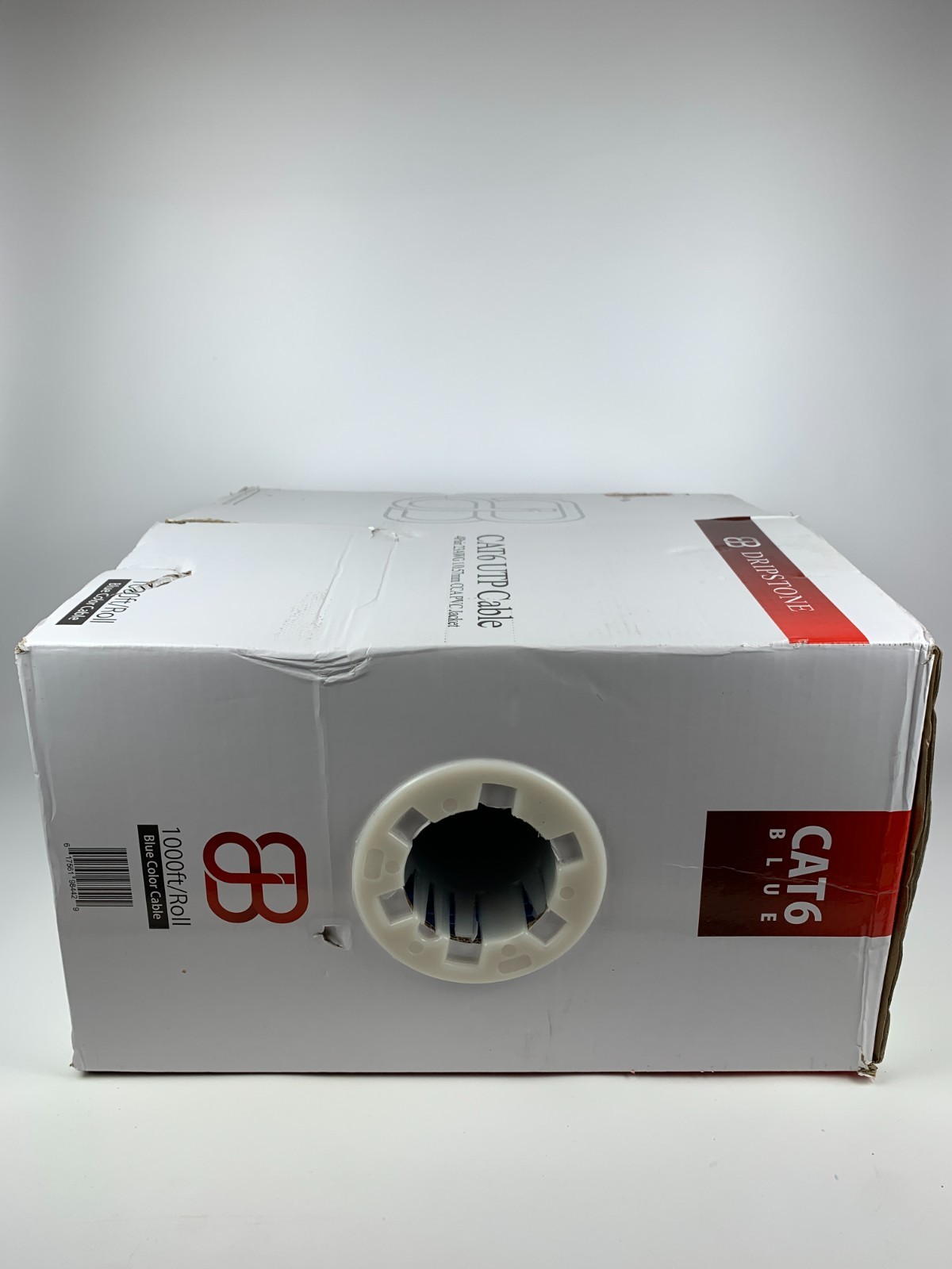 CAT6 CCA Solid 4 Pair 23g UTP .57mm Network Cable Dripstone 1000FT BLUE OPEN BOX