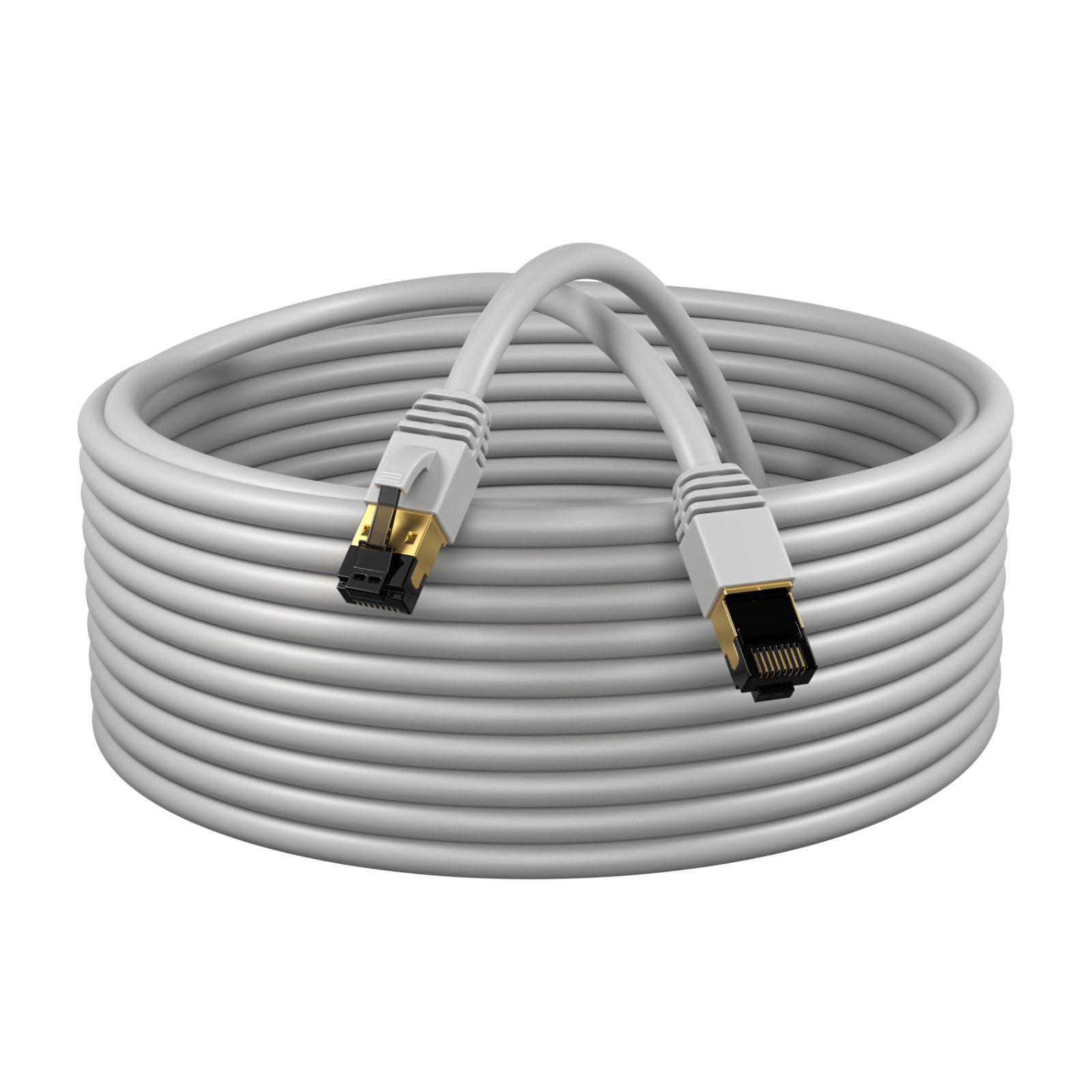 CAT8 SFTP Ethernet Patch Cable 2GHz Network LAN Cord 0.5FT-75FT Gray Multi LOT