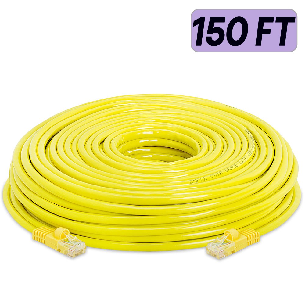 Yellow Cat5e Cable RJ45 Ethernet Patch Cord Router Cable LAN Network Wire Lot