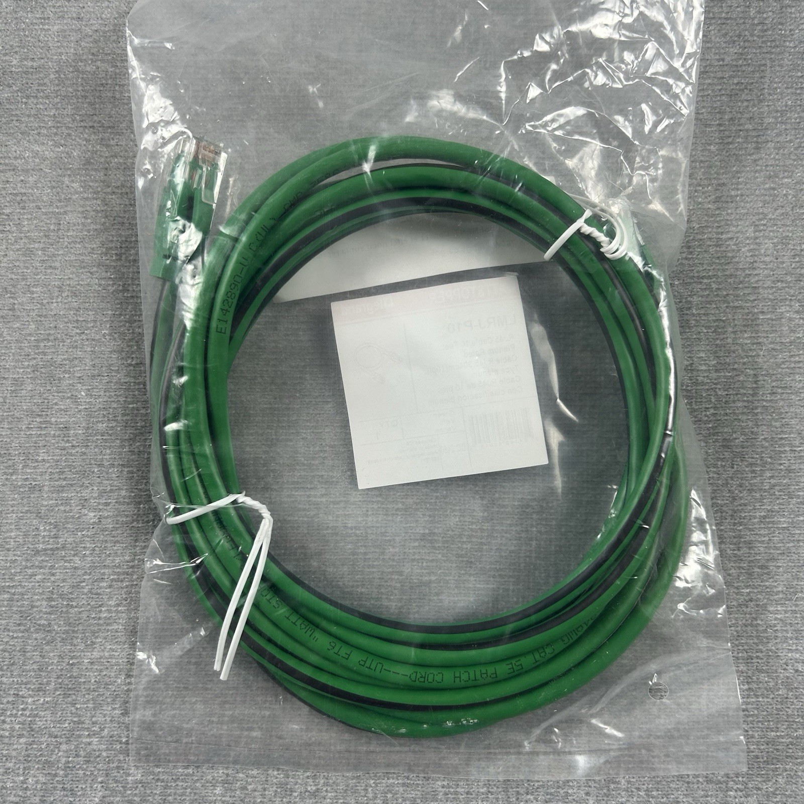 Legrand Wattstopper LMRJ-P10 Patch Cable 10′ Green RJ45 Plenum Rated – 1 Count