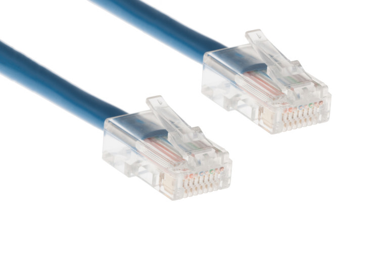 CAT5e Ethernet Patch Cable, Non-Booted, 5 Foot, Blue – Lifetime Warranty