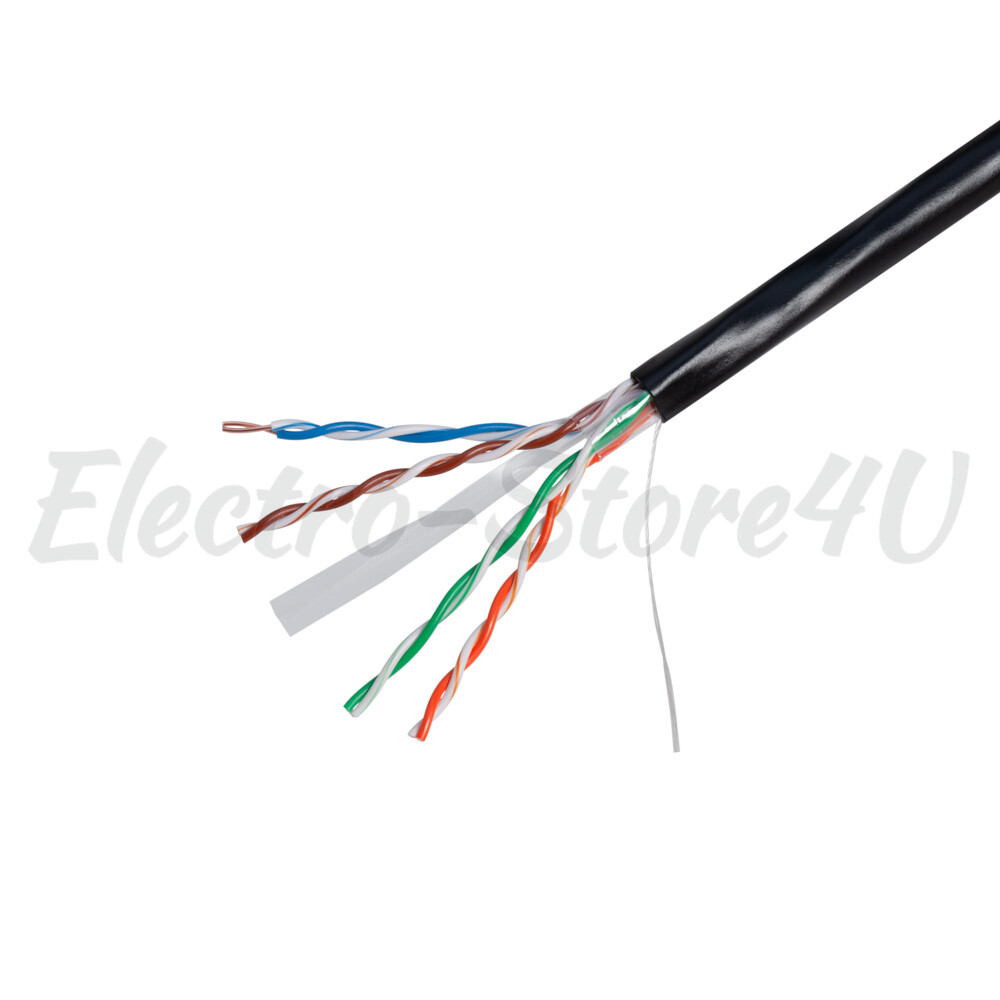 Cat6 Outdoor Ethernet Bulk Cable 500ft 1000ft 23AWG UTP FTP Direct Burial Solid