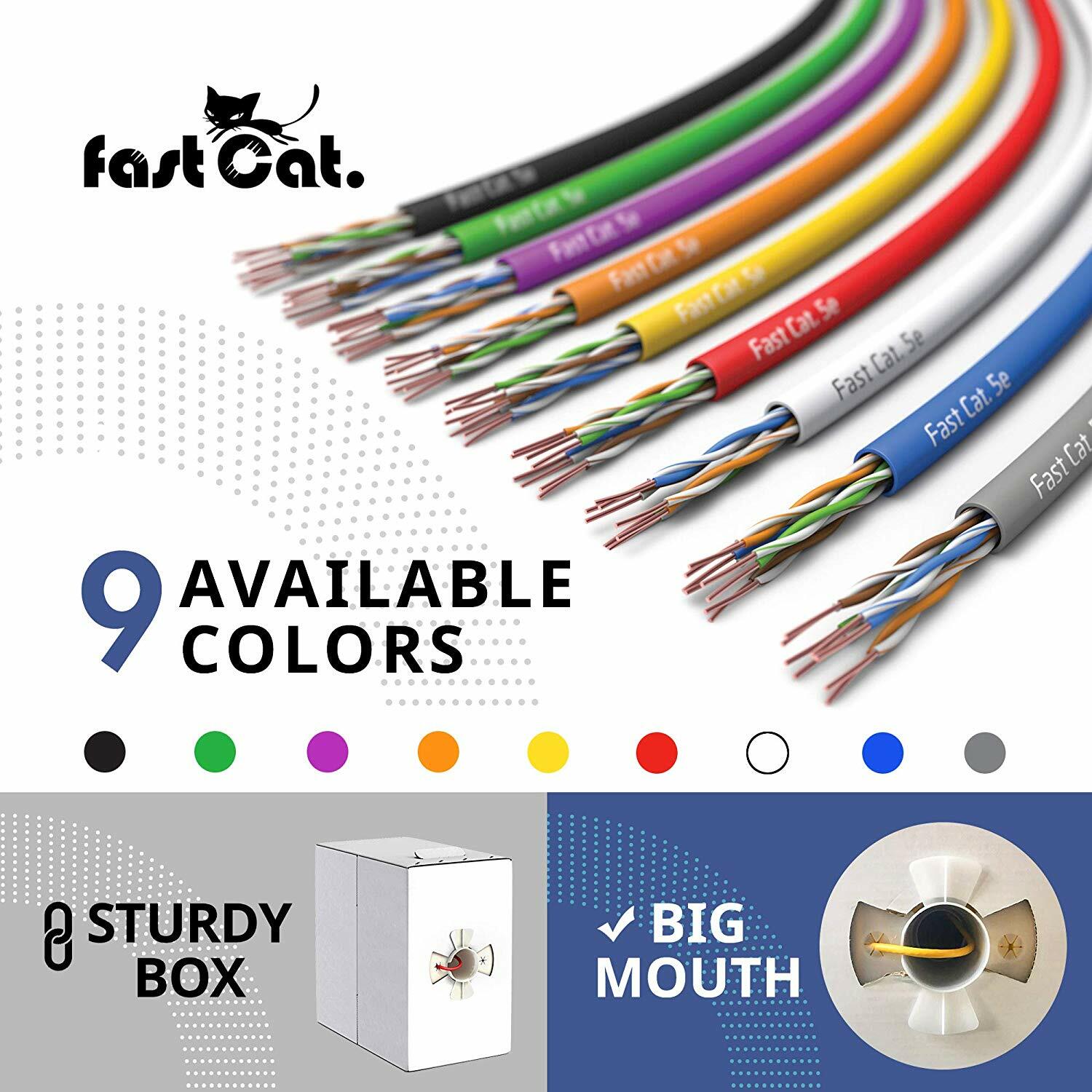 fast Cat Cat5e Copper Ethernet Cable 1000ft