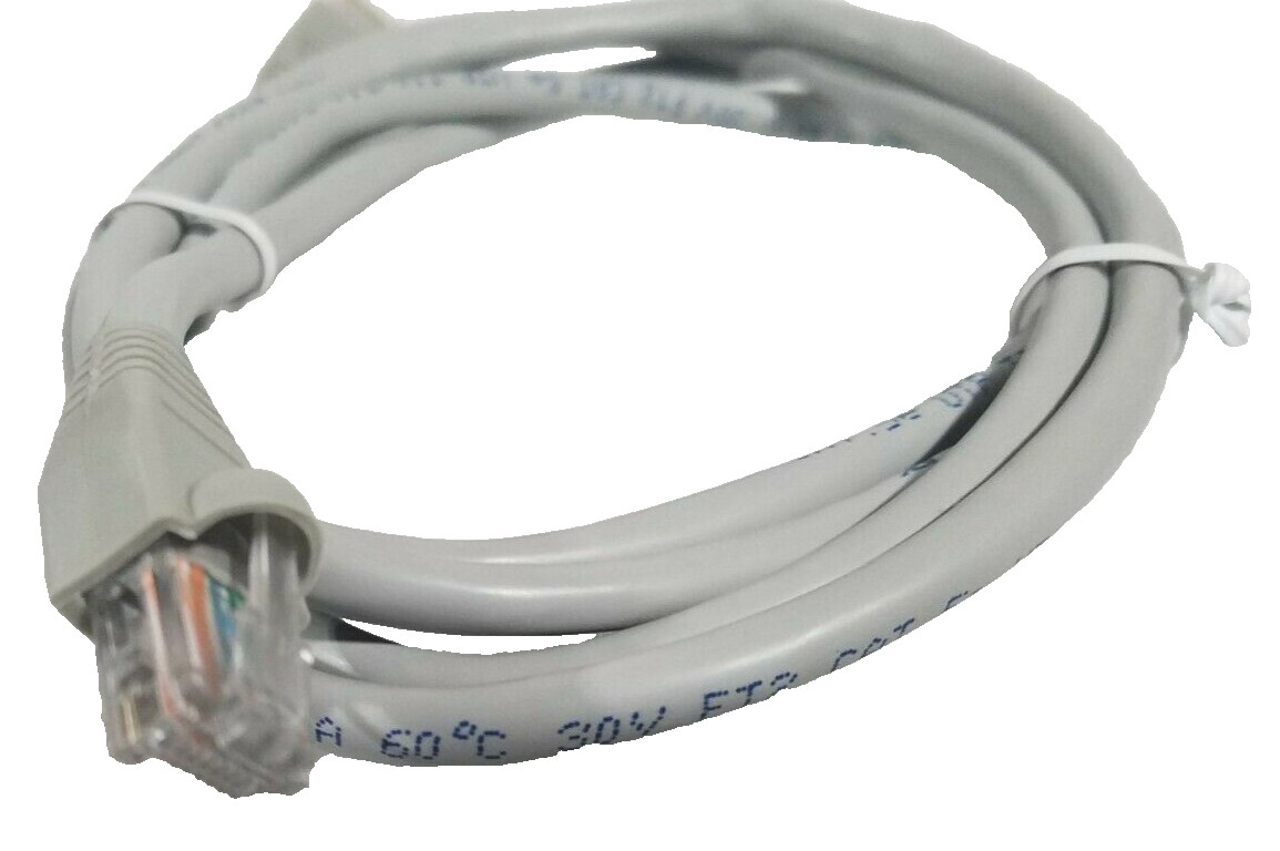 5ft CAT5e Ethernet Jumper Cable Gray RJ45 Patch Cord TIA/EIA-568B