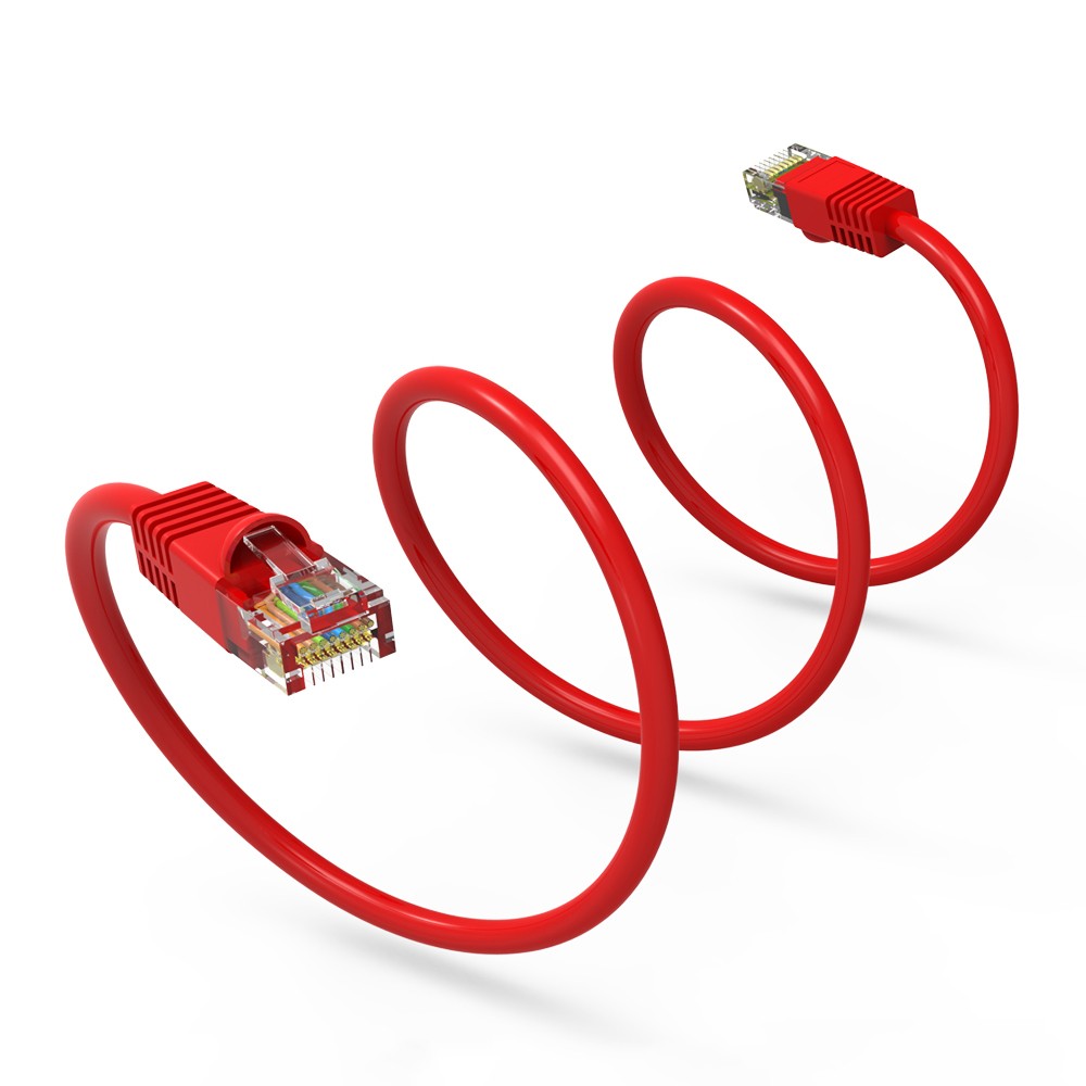 15 Pack of 30Ft CAT6 UTP Ethernet Network Booted Cable 10-100 Feet Red