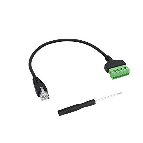 SinLoon Ethernet RJ45 Male Plug to 8 Pin Screw Terminal Block Connector for C…