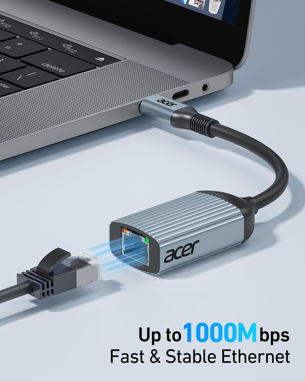 Acer USB C to Ethernet Adapter, Plug and Play RJ45 Type C Network Origin
