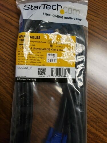 StarTech 2-in-1 Universal USB KVM Cable 10′(L) SVUSB2N1_10