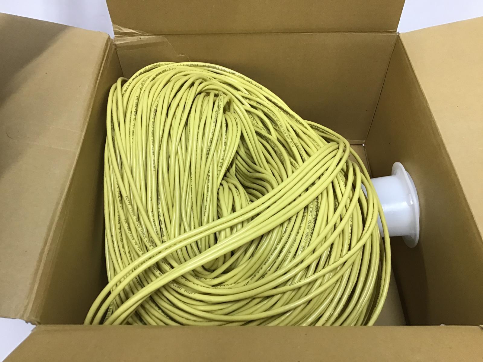 Belkin Cat6 Cable 1000′ Yellow Stranded 24AWG Bulk 4PR A7J704-1000-YLW