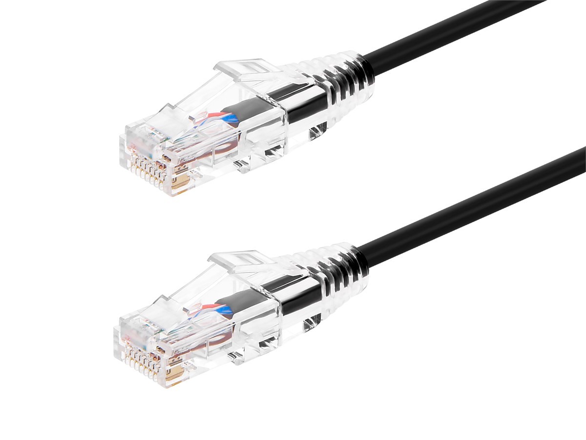 Monoprice Cat6 Ethernet Patch Cable – 10 feet – Black | Snagless RJ45 Stranded