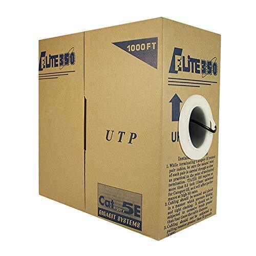 Elite Cat5e Riser (CMR), 1000ft, UTP 24AWG, Copper, 350MHz, UL Certified, Black