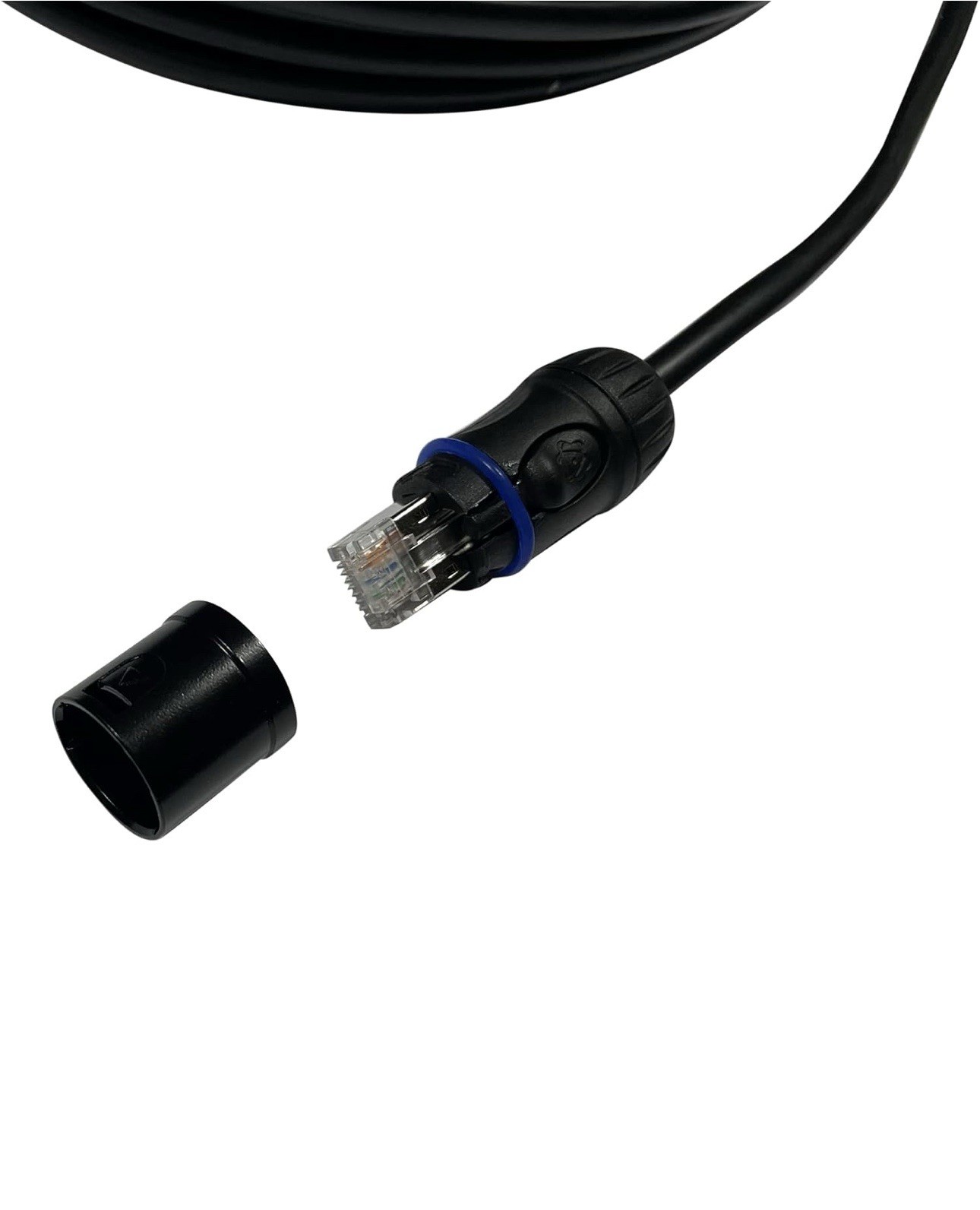50-Foot Ethercon Compatible RJ45 CAT6 FTP OFC Cable with Removable Shell