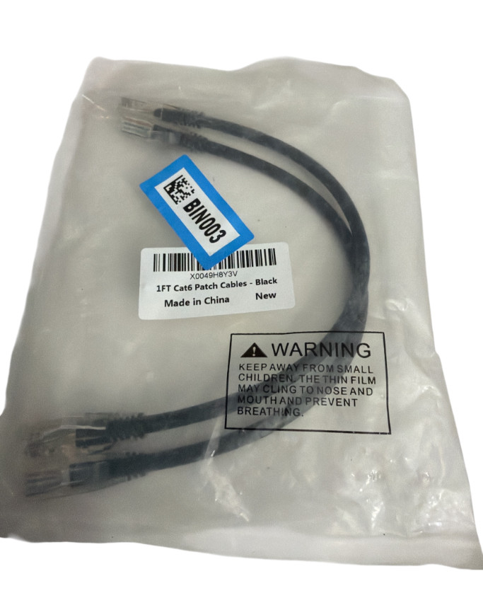 1ft Cat6 Ethernet Patch Cable RJ45 LAN Network Cord Black
