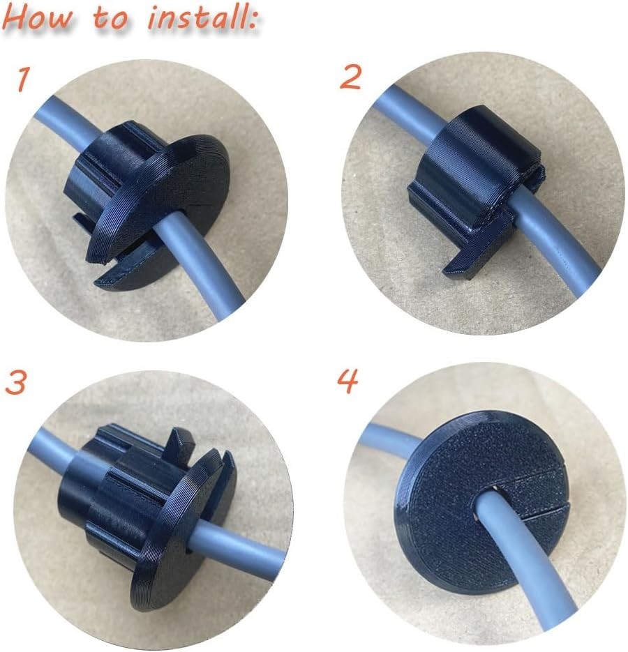 Wall Bushing Grommet for Starlink Cables – 1″ Hole, Elegant Black Design