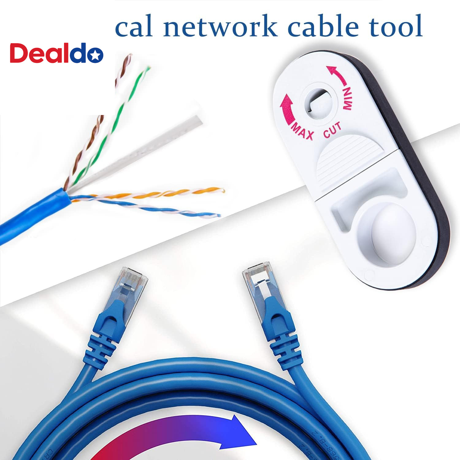 Universal Network Wire Stripping Tool for Cat5E, Cat 6, Cat 6A, Cat7, Cat 8 – Pr