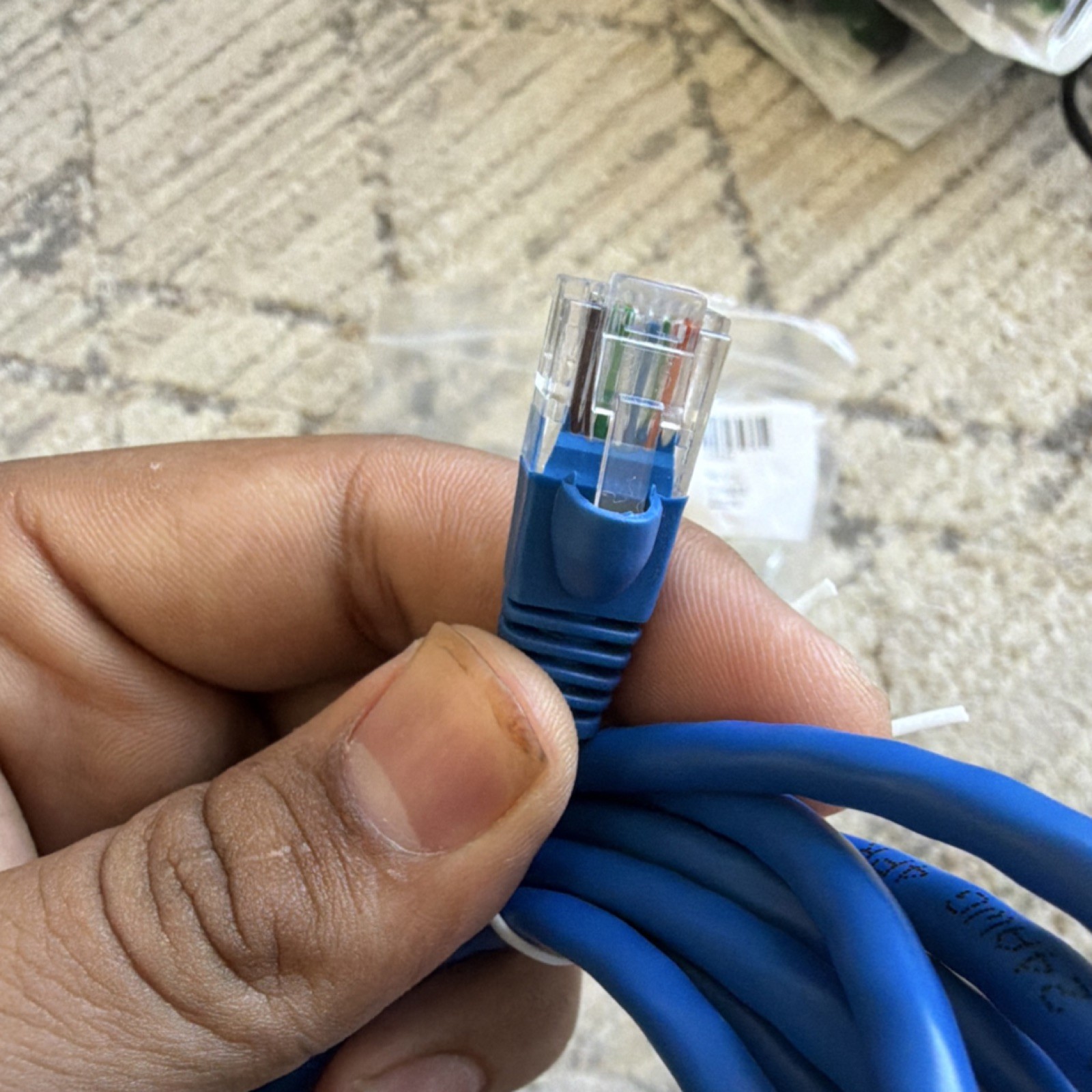 Blue Ethernet Patch Cable RJ-45 to RJ-45 Male Connectors, Network Cable, CAB02
