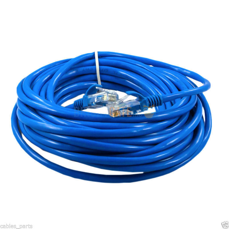 50ft Cat5 Patch Cord Cable 500mhz Ethernet Internet Network LAN RJ45 UTP Blue US