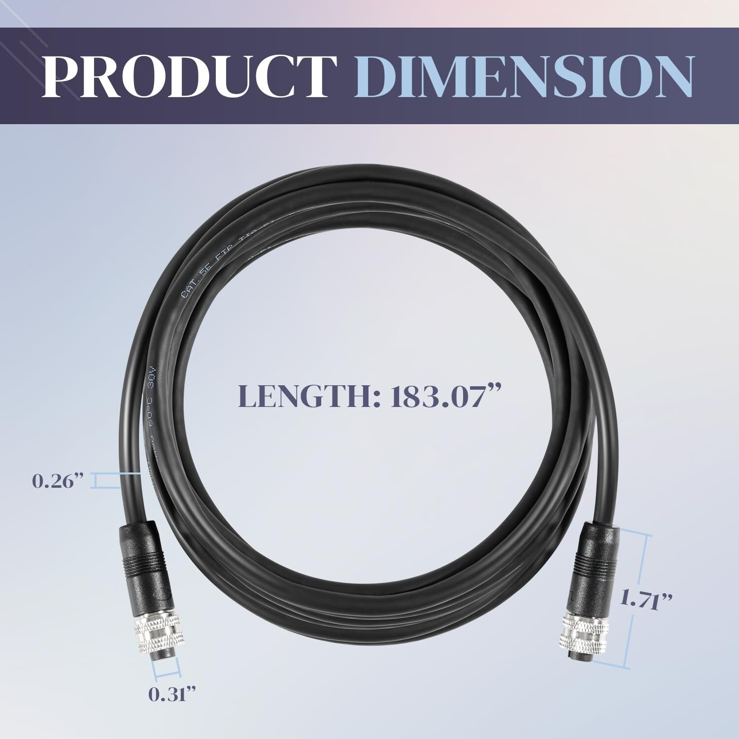 720073-5 15FT Boat Ethernet Cable AS EC 15E Ethernet Cord Replace for Humminbird