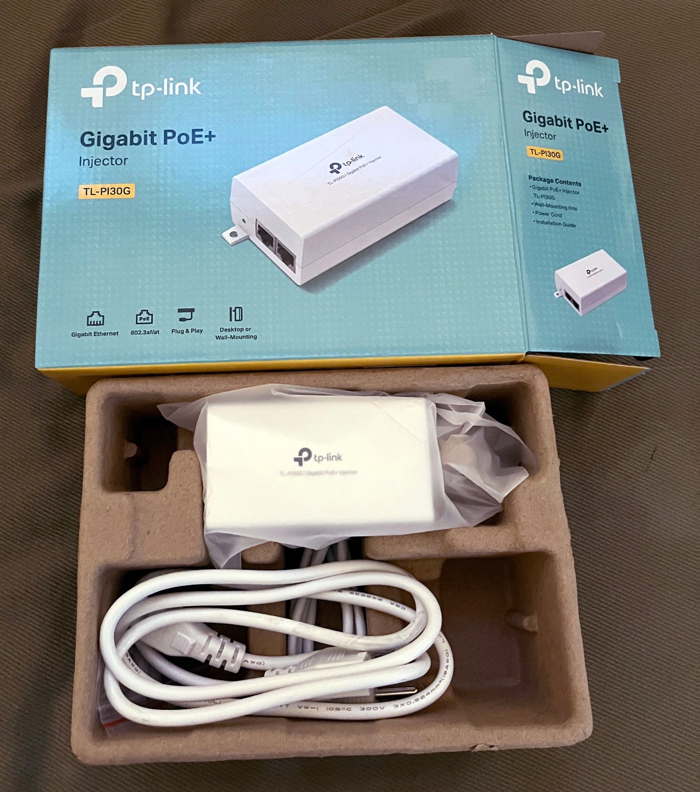 TP-Link TL-PI30G PoE+ Injector – 4 Pack